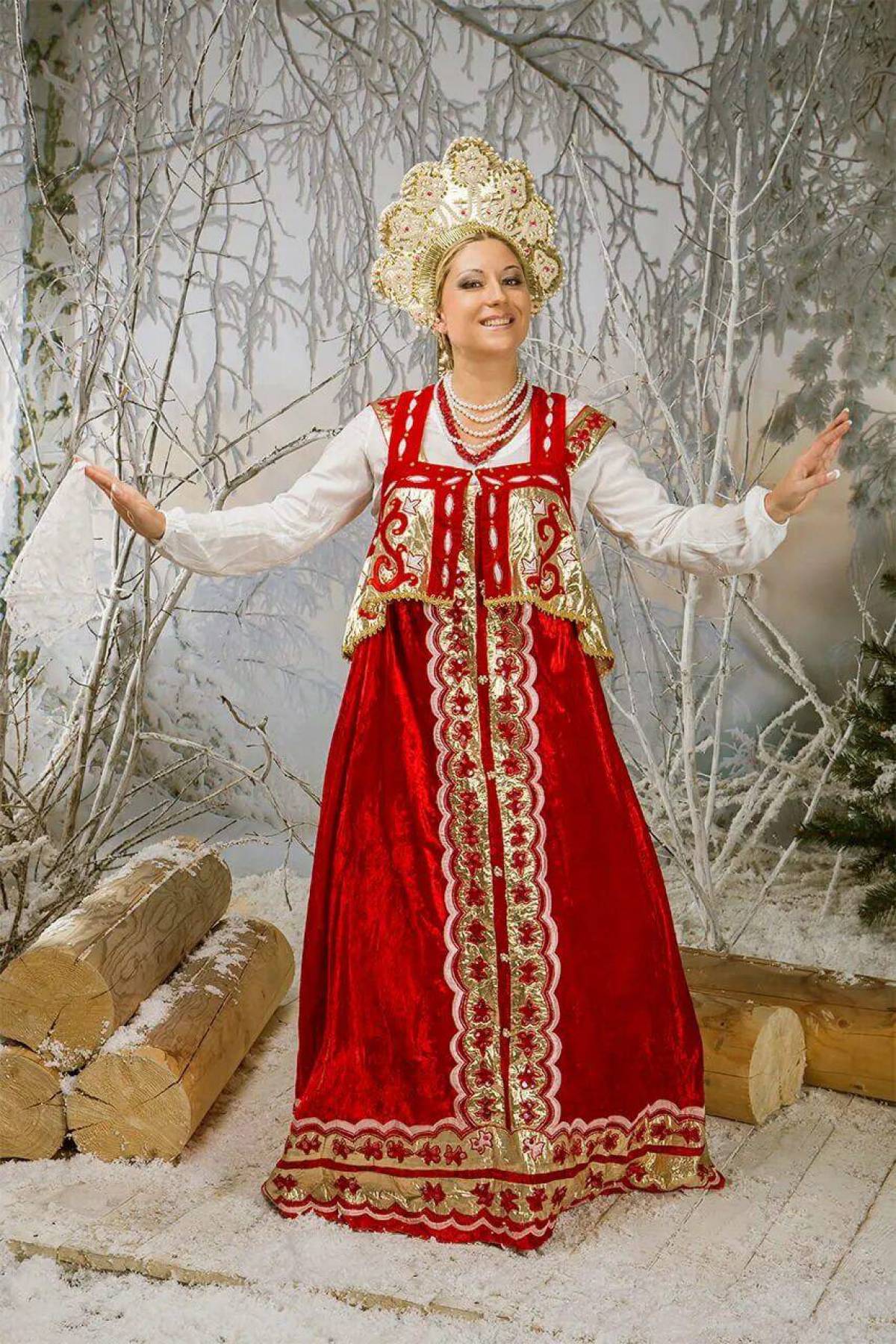Girls in Slavic costumes in Shenyang