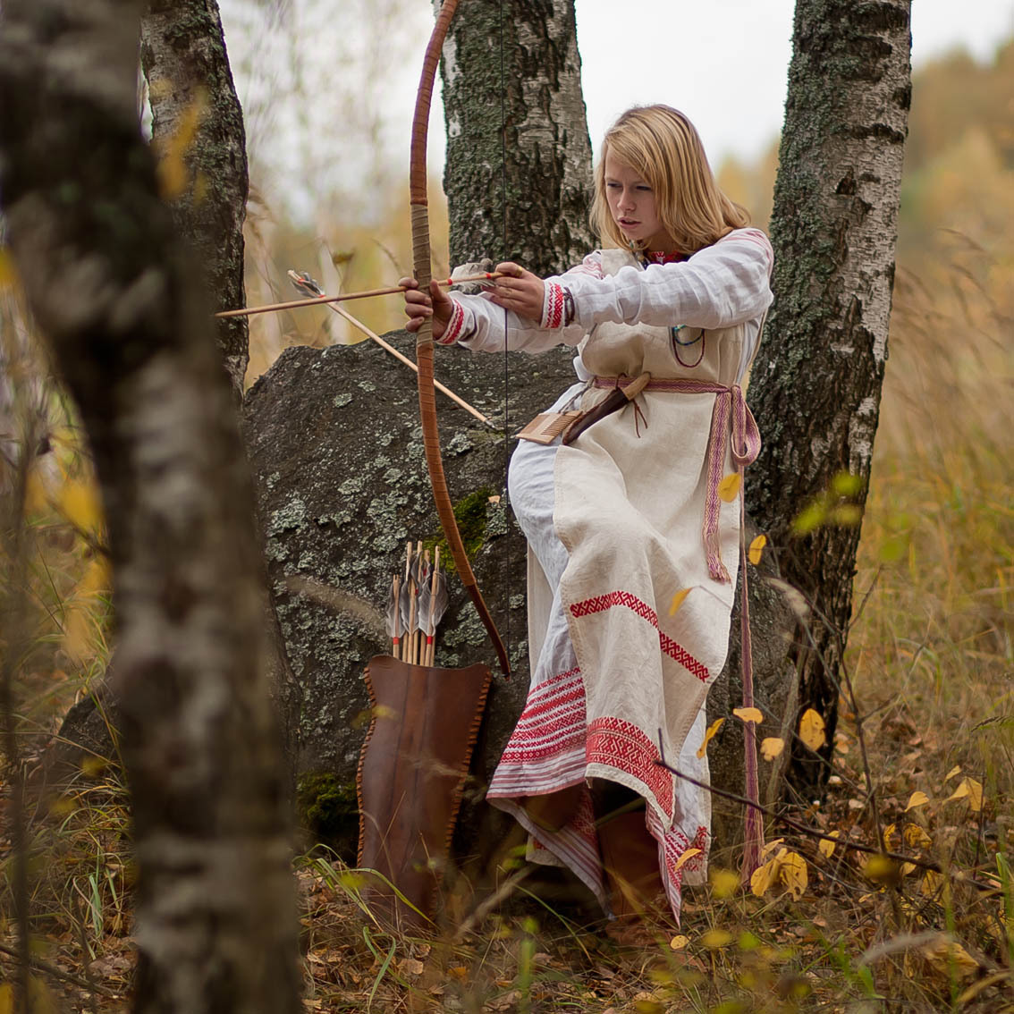 Sexy photo Girls in Slavic costumes in Shenyang